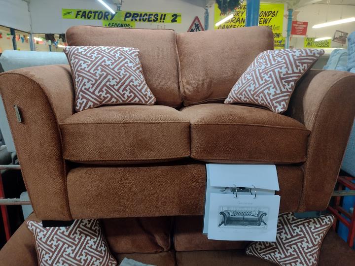 Warm Brown 3+2 Seater Fabric Sofa Set
