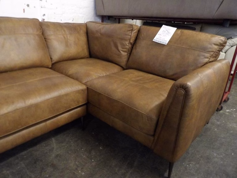 Premium Brown Leather Corner Sofa – Only £1697