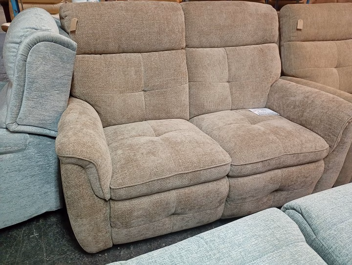 Beige Fabric 3 & 2 Seater High Back Sofa Set