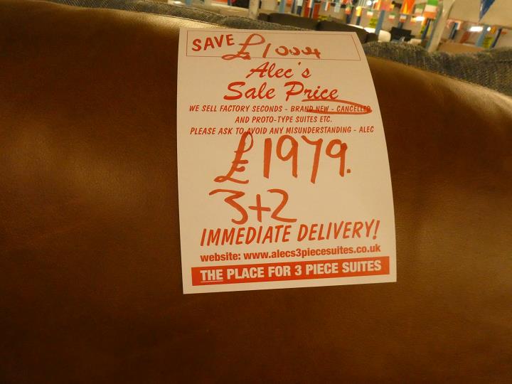 Sofa #16326 at Alec's clearance warehouse, Bolton