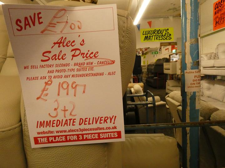 Sofa #16304 at Alec's clearance warehouse, Bolton