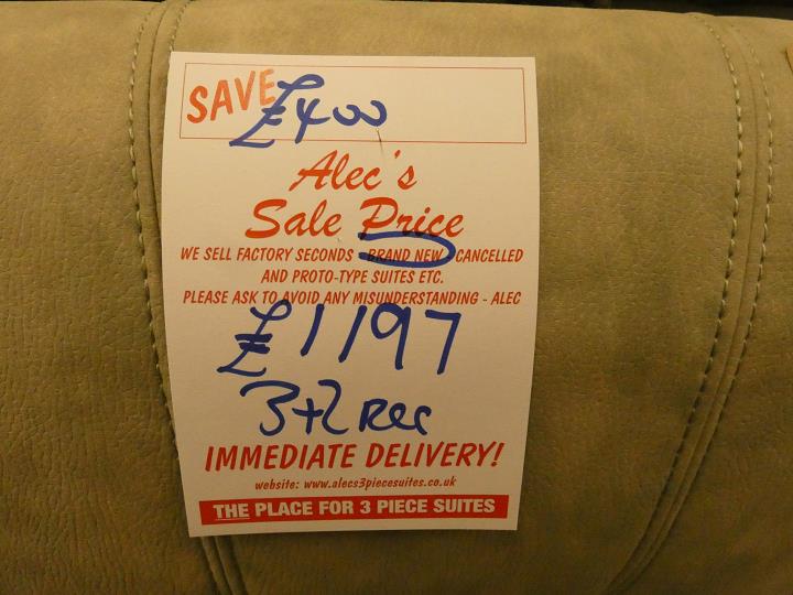 Sofa #16257 at Alec's clearance warehouse, Bolton