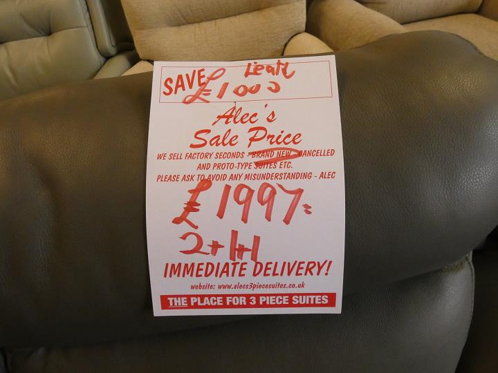 Sofa #16178 at Alec's clearance warehouse, Bolton