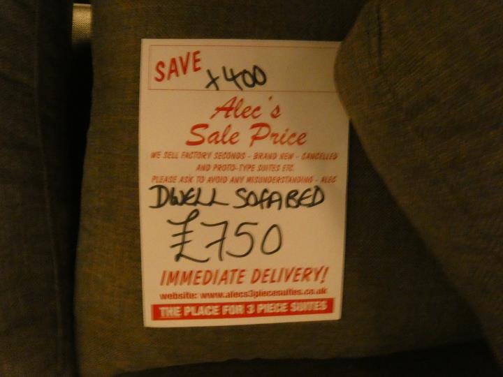 Sofa #16105 at Alec's clearance warehouse, Bolton