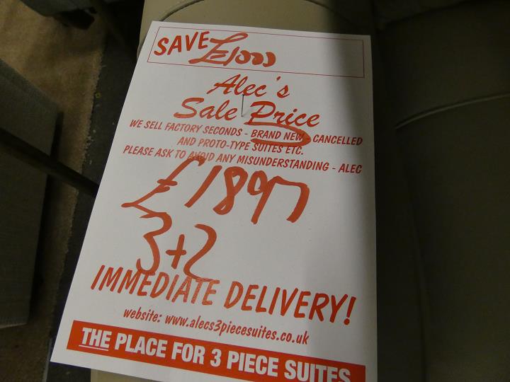 Sofa #15094 at Alec's clearance warehouse, Bolton