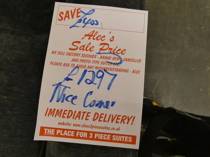 Sofa #14814 at Alec's clearance warehouse, Bolton
