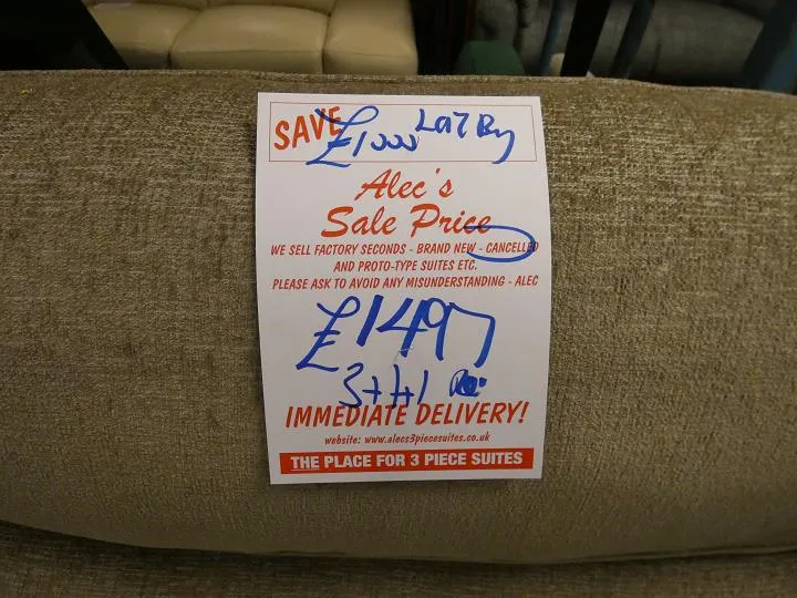 Sofa #14665 at Alec's clearance warehouse, Bolton
