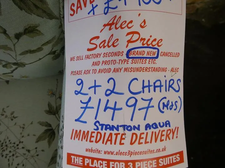 Sofa #14786 at Alec's clearance warehouse, Bolton