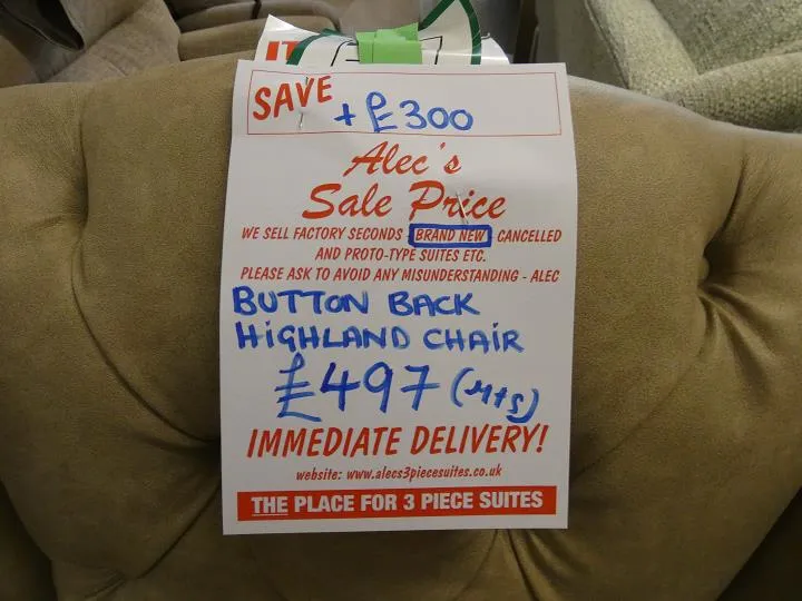 Sofa #14743 at Alec's clearance warehouse, Bolton