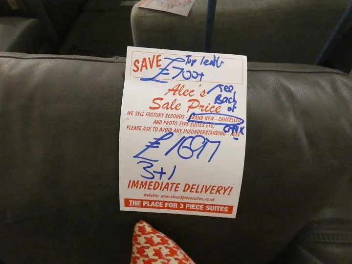 Sofa #14738 at Alec's clearance warehouse, Bolton