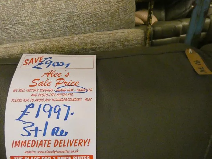 Sofa #14730 at Alec's clearance warehouse, Bolton