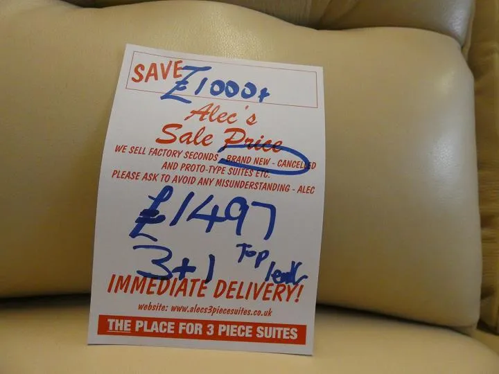 Sofa #14739 at Alec's clearance warehouse, Bolton