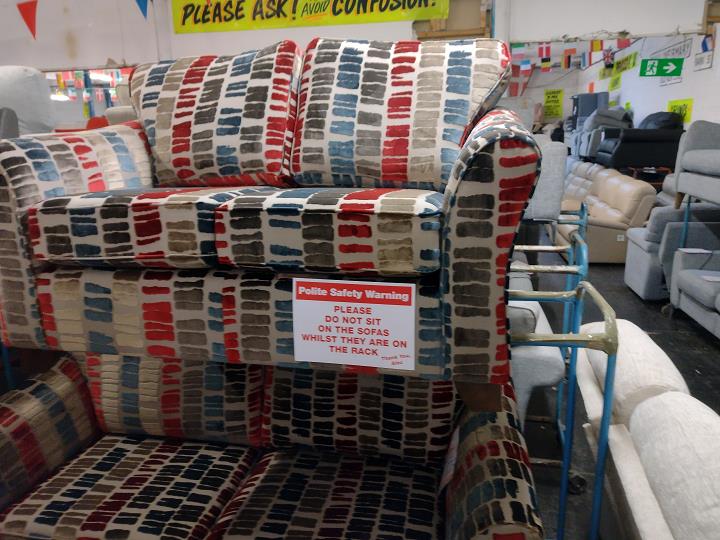 Sofa #12769 at Alec's clearance warehouse, Bolton