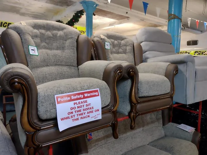 Sofa #12514 at Alec's clearance warehouse, Bolton