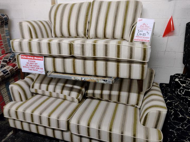 Sofa #12350 at Alec's clearance warehouse, Bolton