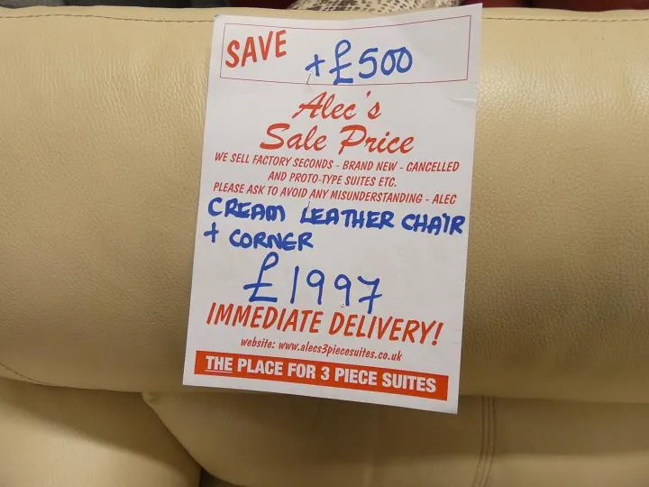 Sofa #13100 at Alec's clearance warehouse, Bolton