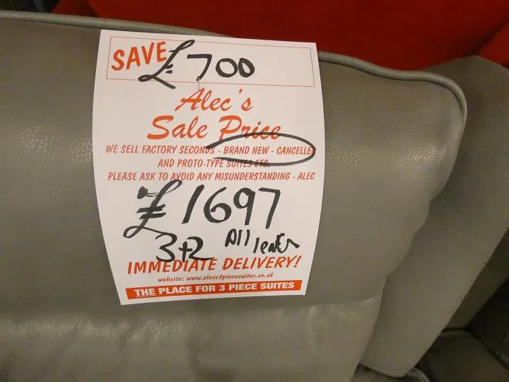 Sofa #13051 at Alec's clearance warehouse, Bolton
