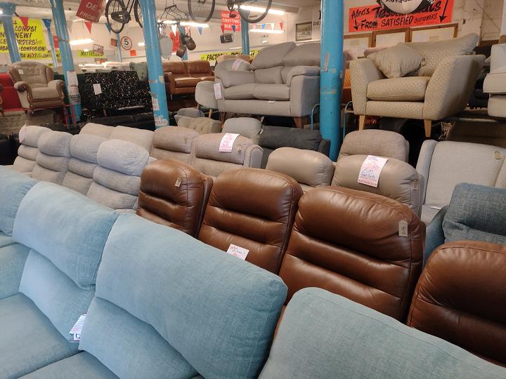 Sofa #12990 at Alec's clearance warehouse, Bolton