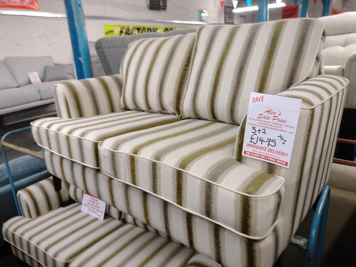 Sofa #12966 at Alec's clearance warehouse, Bolton
