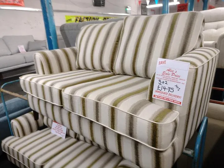Sofa #12863 at Alec's clearance warehouse, Bolton