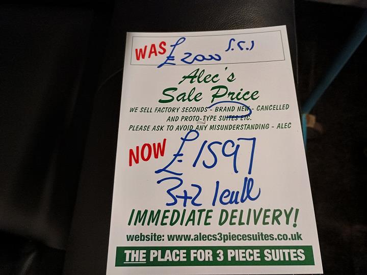 Sofa #7610 at Alec's clearance warehouse, Bolton