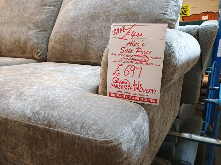 Sofa #7602 at Alec's clearance warehouse, Bolton