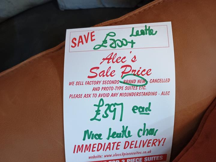 Sofa #7757 at Alec's clearance warehouse, Bolton