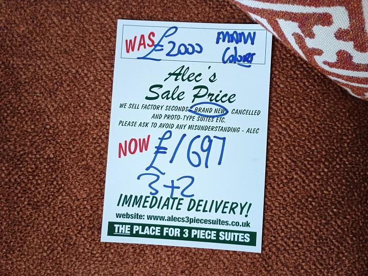 Sofa #7726 at Alec's clearance warehouse, Bolton