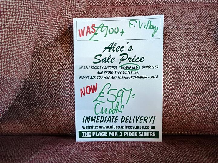 Sofa #7709 at Alec's clearance warehouse, Bolton