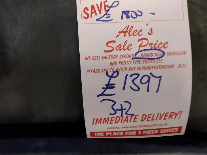 Sofa #8316 at Alec's clearance warehouse, Bolton