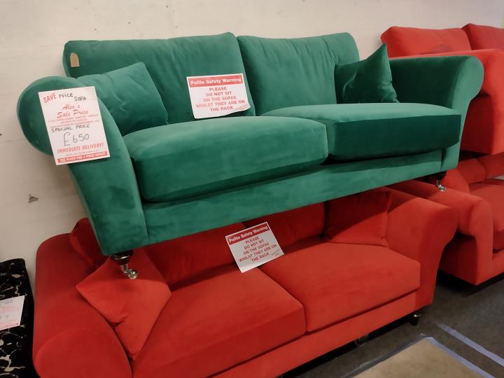 Sofa #8128 at Alec's clearance warehouse, Bolton