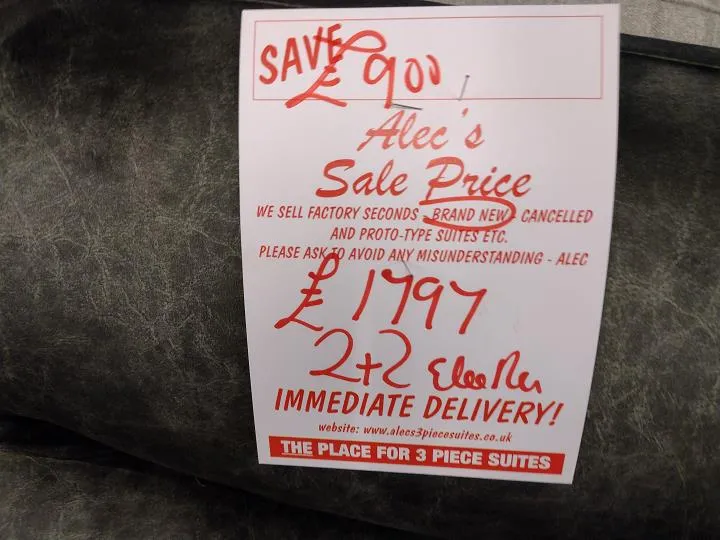 Sofa #8260 at Alec's clearance warehouse, Bolton