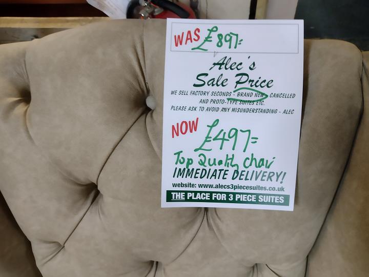 Sofa #8232 at Alec's clearance warehouse, Bolton