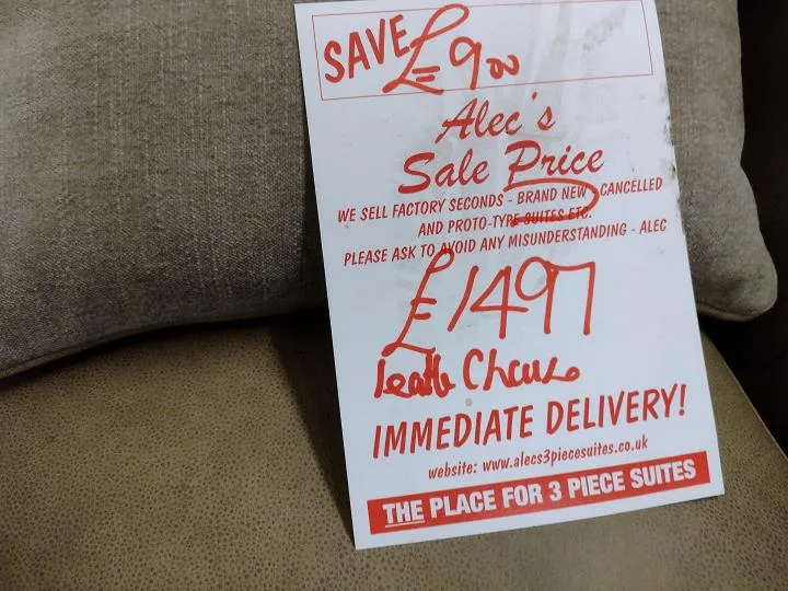 Sofa #8008 at Alec's clearance warehouse, Bolton