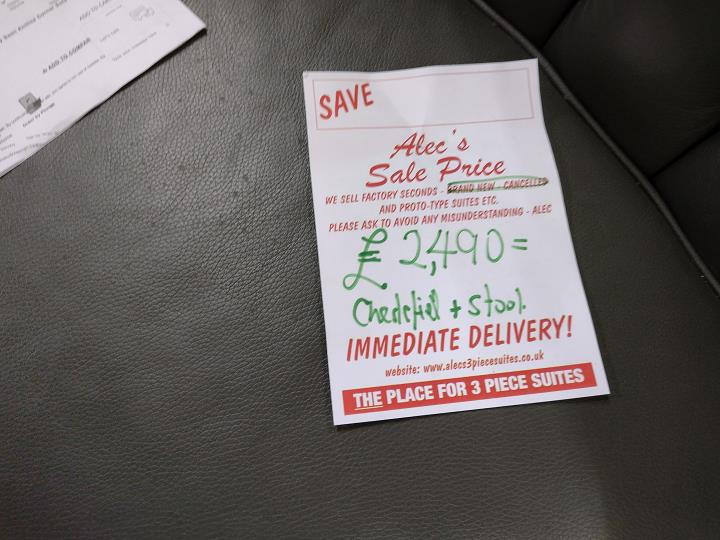 Sofa #8042 at Alec's clearance warehouse, Bolton