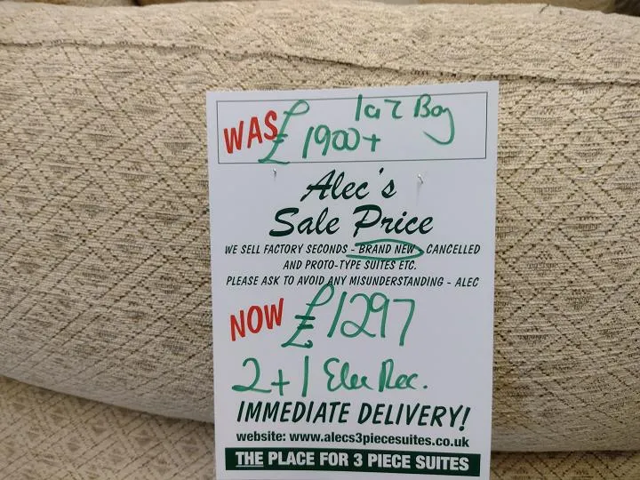 Sofa #8360 at Alec's clearance warehouse, Bolton