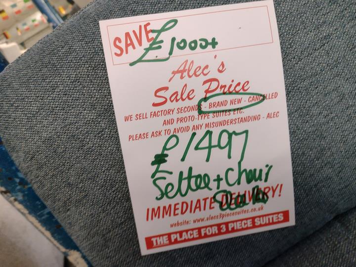 Sofa #8183 at Alec's clearance warehouse, Bolton