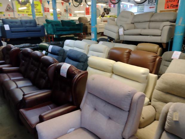 Sofa #11488 at Alec's clearance warehouse, Bolton