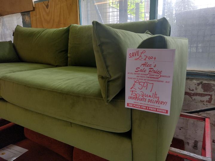 Sofa #8576 at Alec's clearance warehouse, Bolton