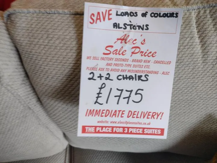Sofa #8710 at Alec's clearance warehouse, Bolton