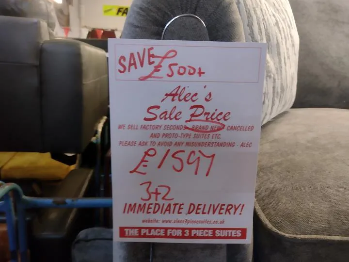 Sofa #8675 at Alec's clearance warehouse, Bolton