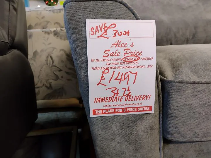 Sofa #9349 at Alec's clearance warehouse, Bolton