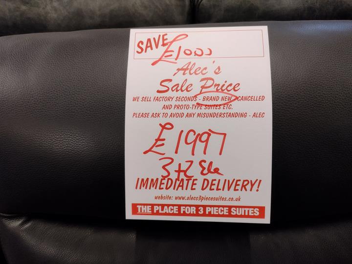 Sofa #9084 at Alec's clearance warehouse, Bolton