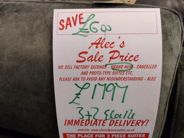 Sofa #9072 at Alec's clearance warehouse, Bolton