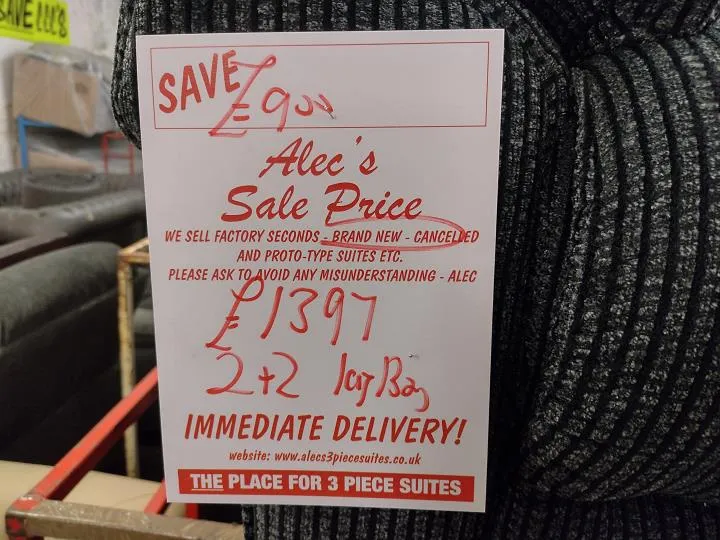 Sofa #9229 at Alec's clearance warehouse, Bolton