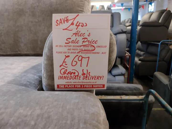 Sofa #9222 at Alec's clearance warehouse, Bolton