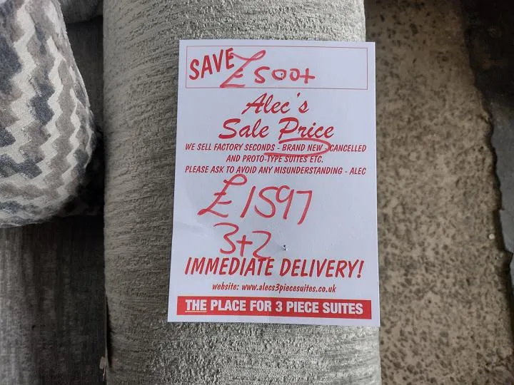 Sofa #9325 at Alec's clearance warehouse, Bolton