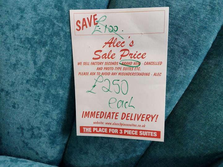 Sofa #9159 at Alec's clearance warehouse, Bolton
