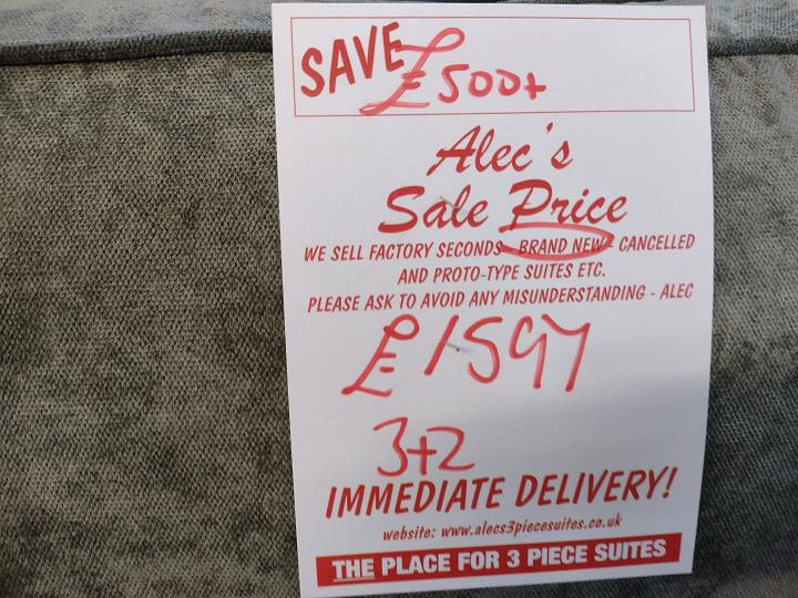 Sofa #9150 at Alec's clearance warehouse, Bolton