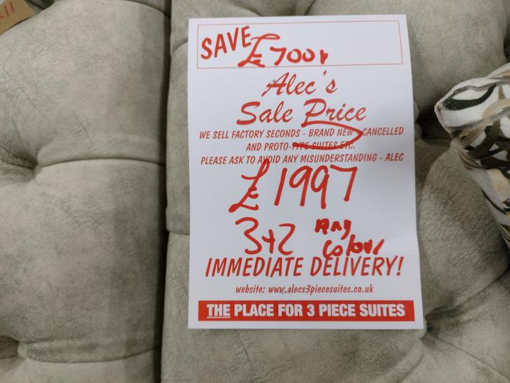 Sofa #9107 at Alec's clearance warehouse, Bolton